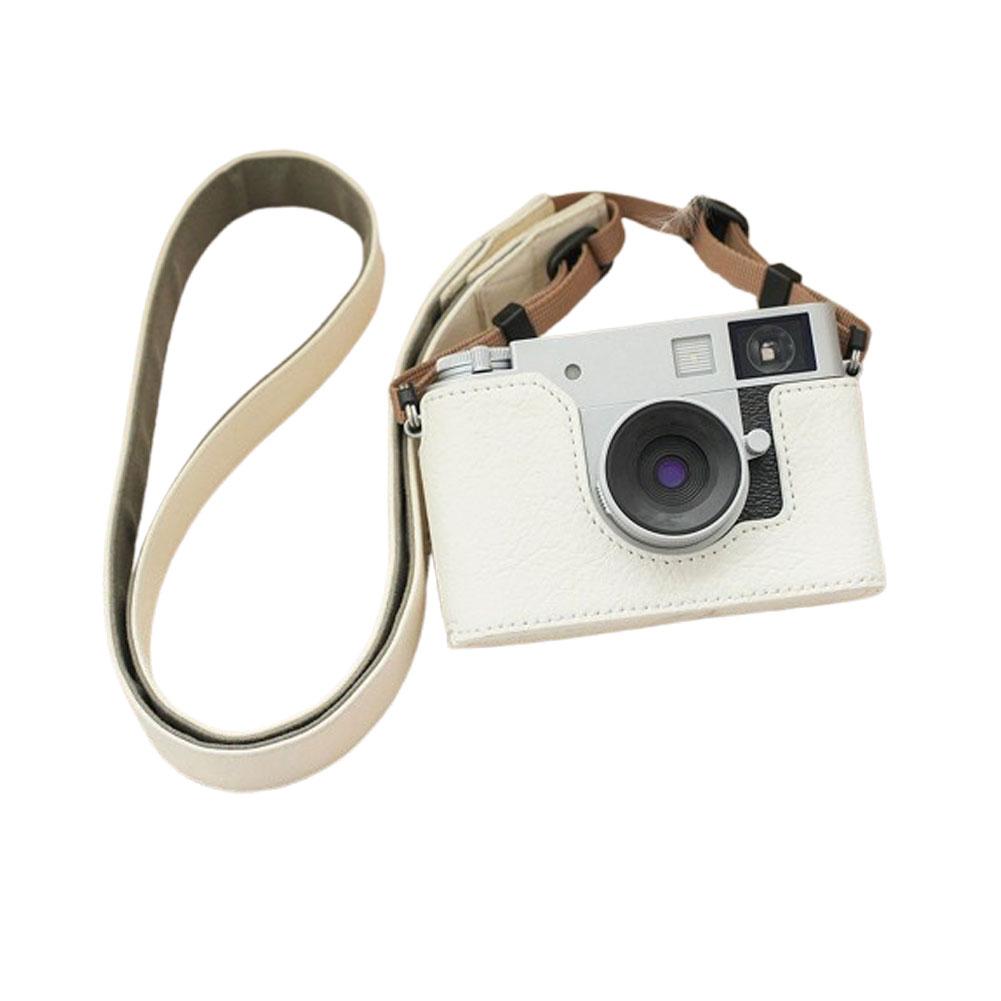 Half Body Leather Camera Bag For Fuji X-half Quick Release Protective Shell Bottom Cover Camera Carrying Bag