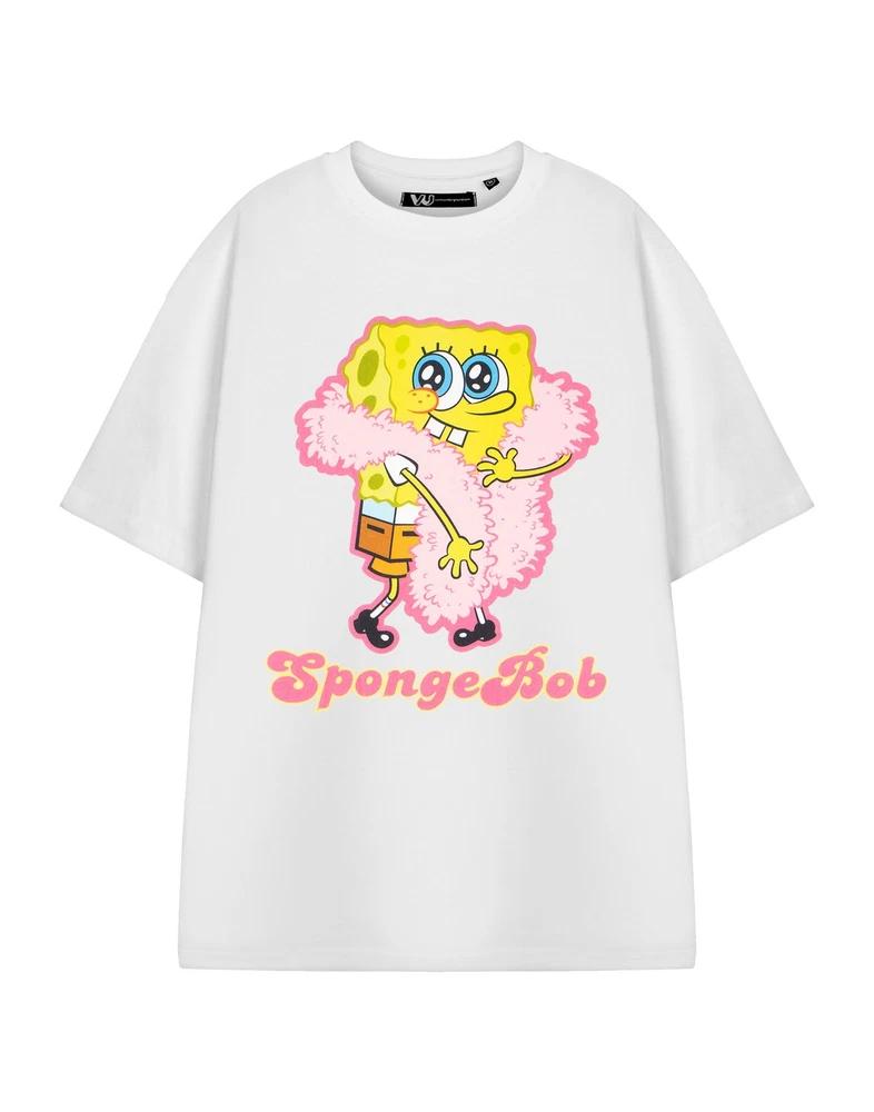 SpongeBob SquarePants Short Sleeved TShirt womens White Official Merch M