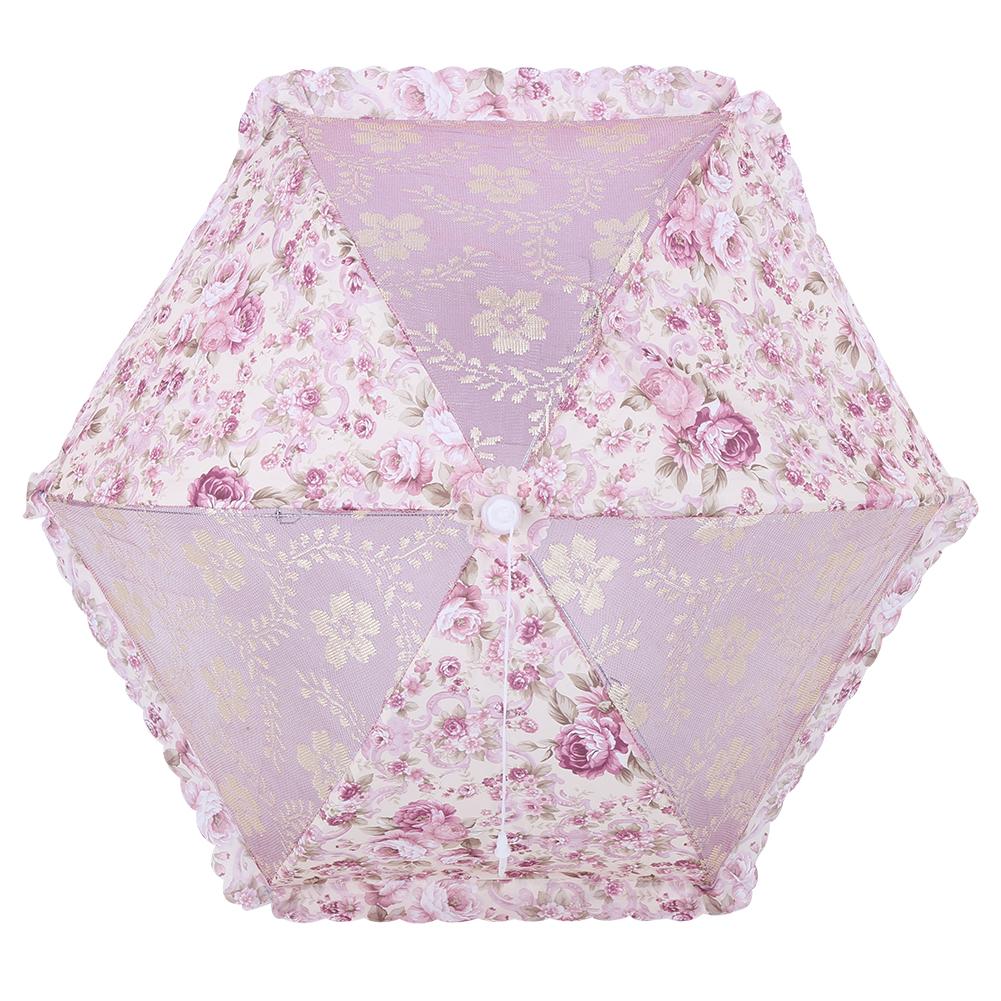 

Складная крышка для пищевого блюда Защита от мух Зонт-палатка для еды Пылезащитный Москитный инструмент для улицы фиолетовый