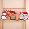1PC Hanging Multi Element Christmas Creative Hand Towel Children Small Towel Thickened Coral Fleece Cute Embroidery Household