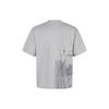Li Ning X Jackie Chan Collaboration SS23 Hemp Fabric Round Neck Casual Short Sleeve T-Shirt Men Tops Gray AHST057-1