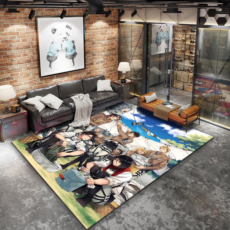 Attack Titan Carpet Rug For Living Room Bedroom Home Sofa Decoration Kids Play Nonslip Floor Mat