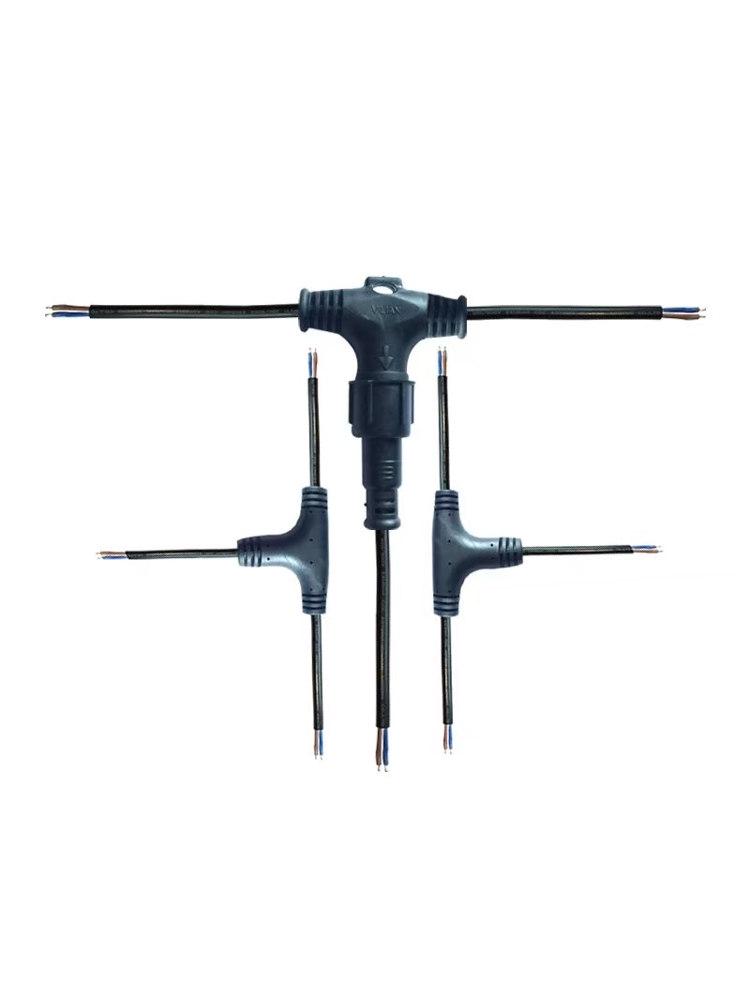 Black Waterproof Dustproof 2-4 Pin Aviation Wire Connector Plug for LED Power Supply