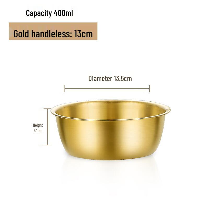 Мини-миски из нержавеющей стали 304 с золотым покрытием, многоцелевые