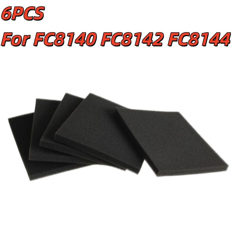6 Stück 132x112x10mm Schwammwatte Ersatzfilter für FC8140 FC8142 FC8144 FC8148 Staubsauger