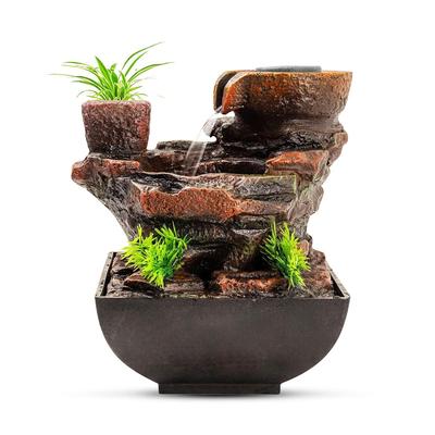 Polyresin Water Fountain for Home Decor Home Decor Items | Water Fountains for Living Room, Office, Reception
