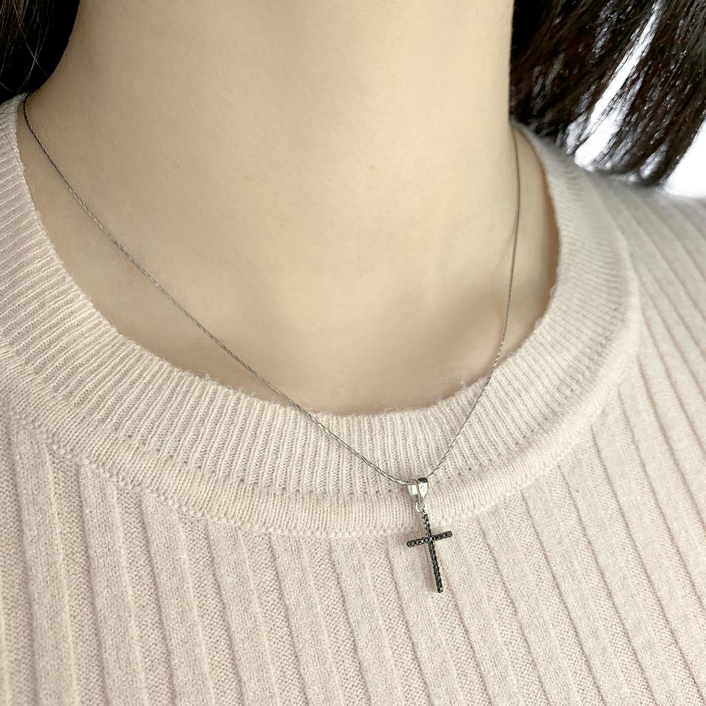 Silver Cross with Cubic Zirkonia (1987230)