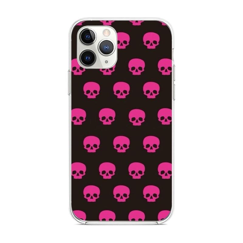 Preppy Aesthetic Cute Pink Phone Case for iPhone 14 13 12 11 XS X 8 7 6 Plus Mini Pro Max SE 2022 Transparent Phone Cover