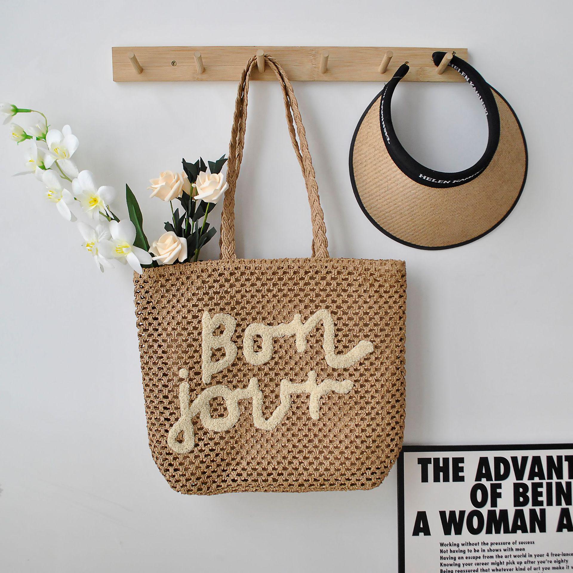 2025 Women s Versatile Large Woven Straw Tote – Fashionable Casual Shoulder Bag