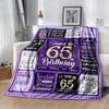 Happy 60th Birthday Sunflower flannel,Lightweight,Flannel Blanket,Comfortable Blanket, Sofa Blanket, Gift blankets,Holiday Gift Blanket Blankets