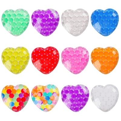 Random 1-6Pcs Valentine'S Day Peach Heart Bubble Ball Stress Relief Toy Love Release Water Ball Pinch Music Stress Relief Tool