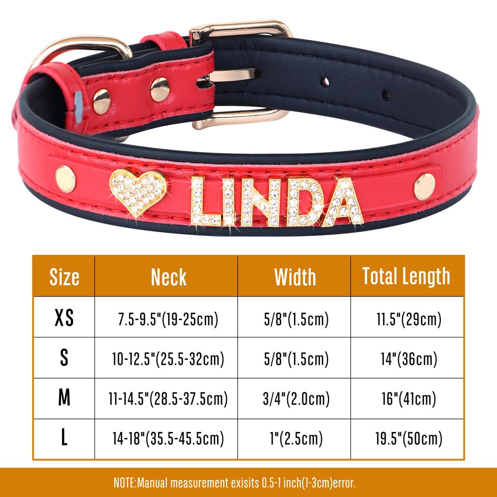 Personlig Små Hunder Chihuahua Halsbånd Bling Rhinestone Hundehalsbånd Gratis Egendefinert Kjæledyr Hunder Katter Navneanheng Kjæledyrtilbehør
