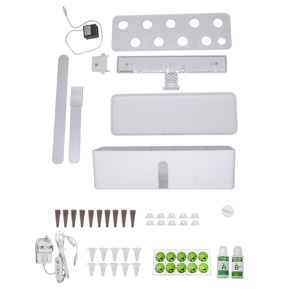 Hydroponics Growing System Indoor Herb Garden Kit Automatic Timing Height Adjustable LED Grow Lights Smart Water Pump for Home