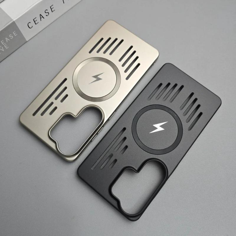 Ultra Thin Cooling Metallic Paint PC Magnetic For Case For Samsung S26 Ultra S2 Edge S24 S23 S22 Plus FE A6 A Cover
