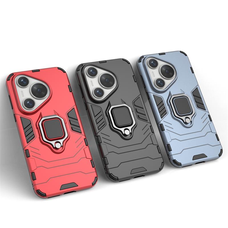 For Huawei Pura 70 Pro 5G Case Car Ring Holder Shockproof Armor Phone Case For Huawei Pura 70 Pro Plus Pura 70 Ultra Back Cover