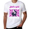 Girl Who Loves Skunks Saying TShirt Casual Basic Short Sleeve TShirt