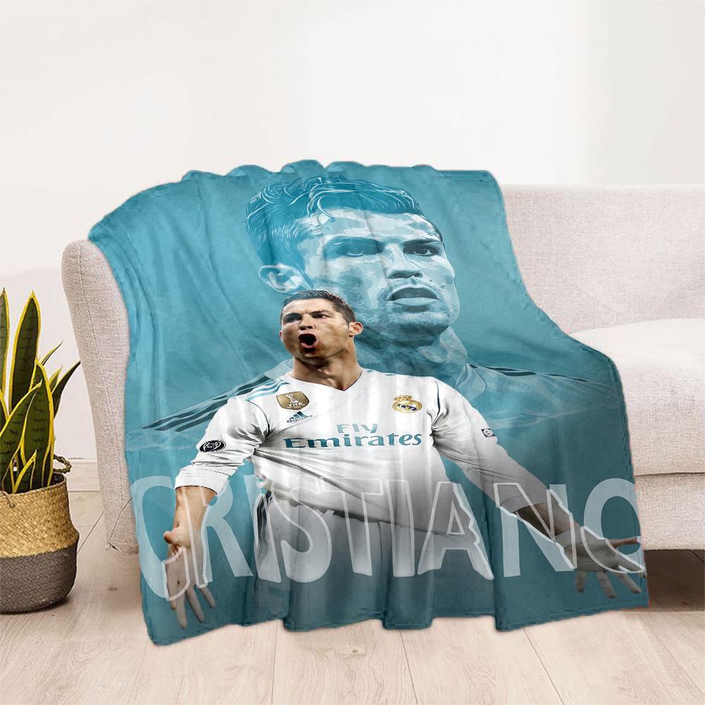 Cristiano Ronaldo Celebration Blanket Durable Comfort Suitable for Picnics Office Chair for All Seasons Digital Print Birthday Christmas Gift Blanket