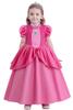 TYHTYM Princess Set for Kids and Pink Perfect for and Birthdays Dress, 5-Piece (Dress, Crown, Wand, Earrings, Gloves), 100-120cm Dress, Christmas,