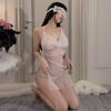Sex Transparent Lingerie Erotic Lingerie For Women Hot Bow Open Sexy Costume Open Crotch Sex Underwear Fetish Porn Outfit Dress