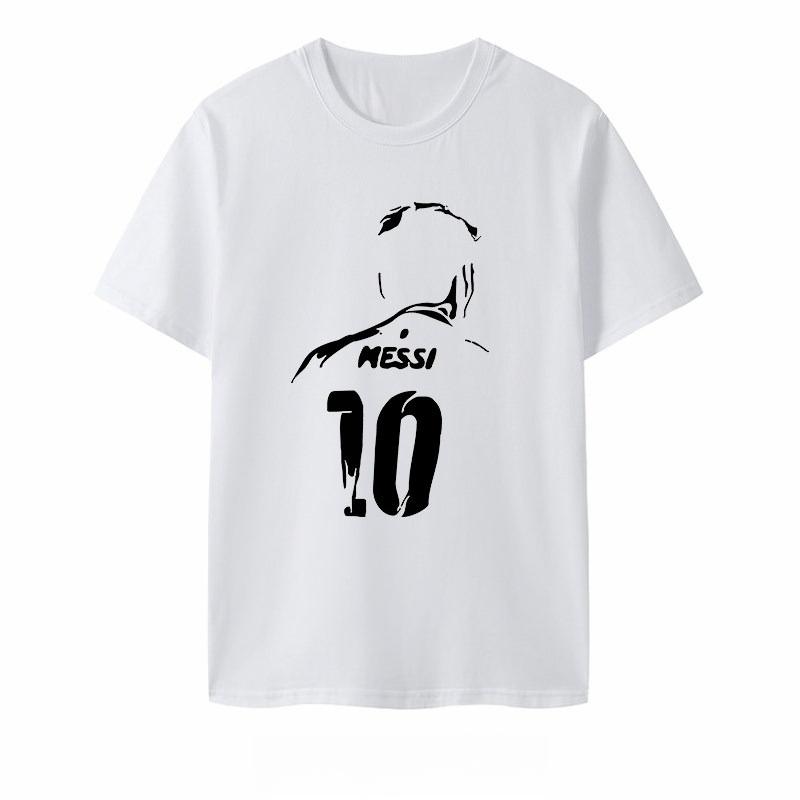 Argentine Messi Creative Design Football Printed Tshirt Unisex Women Short Sleeve Cotton Tshirt Unisexs Tshirts  Summer New