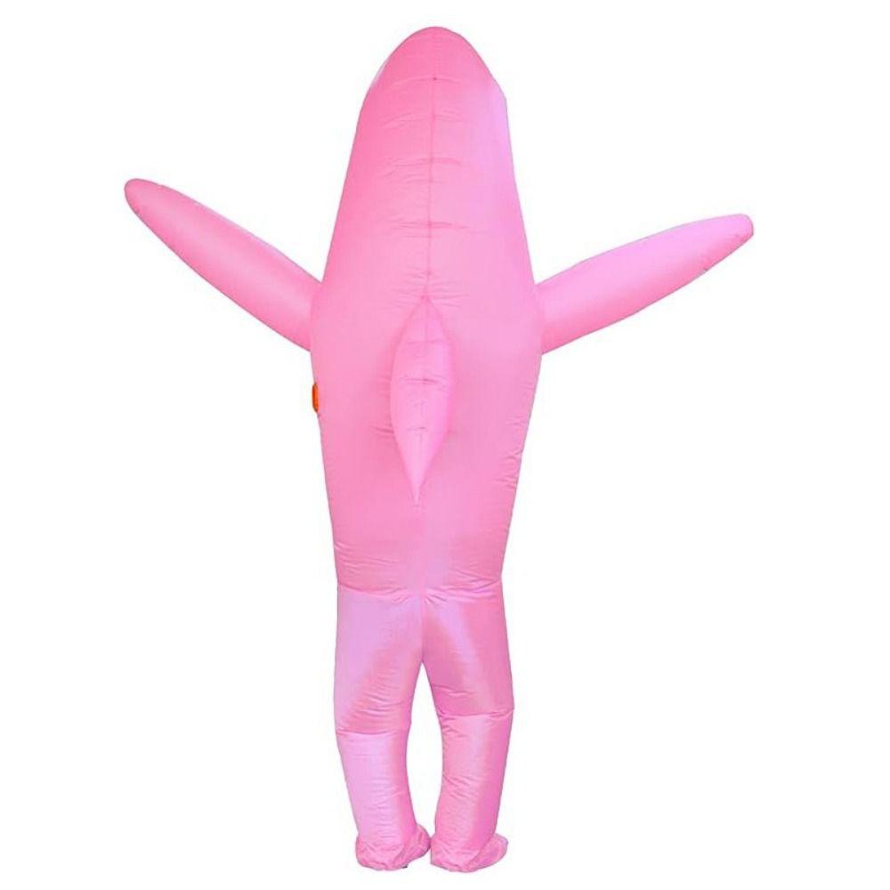 Full Body Jumpsuit Inflatable Shark Costume Cute Blow Up Shark Suit Halloween Costume  Kids/Adult