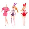 1Set Doll Clothes Short Sleeve Shorts Sexy Bunny Dress Stockings For 30Cm Doll