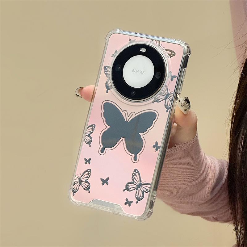 Huawei Mate60/P60 Mirror Phone Case with Bracelet - Compatible with Nova11 & Glory 80/90