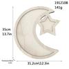 Wooden Ramadan Moon Star Tray Dessert Snack Plate Islamic Muslim Holiday Decoration For Home Decor Birthday Party Festival