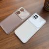 Split Dual Panel Matte Clear Case for Samsung Galaxy A22s 5G,A22 Large Independent Camera Window Anti-Yellow Shockproof Protective Cover