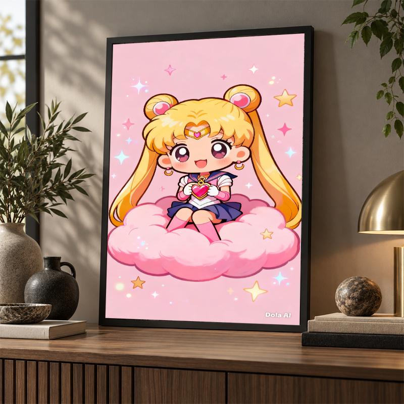 Sailor Moon Diamond Painting Kit 5D Full Drill DIY Diamond Mosaic Wall Art Home Decor