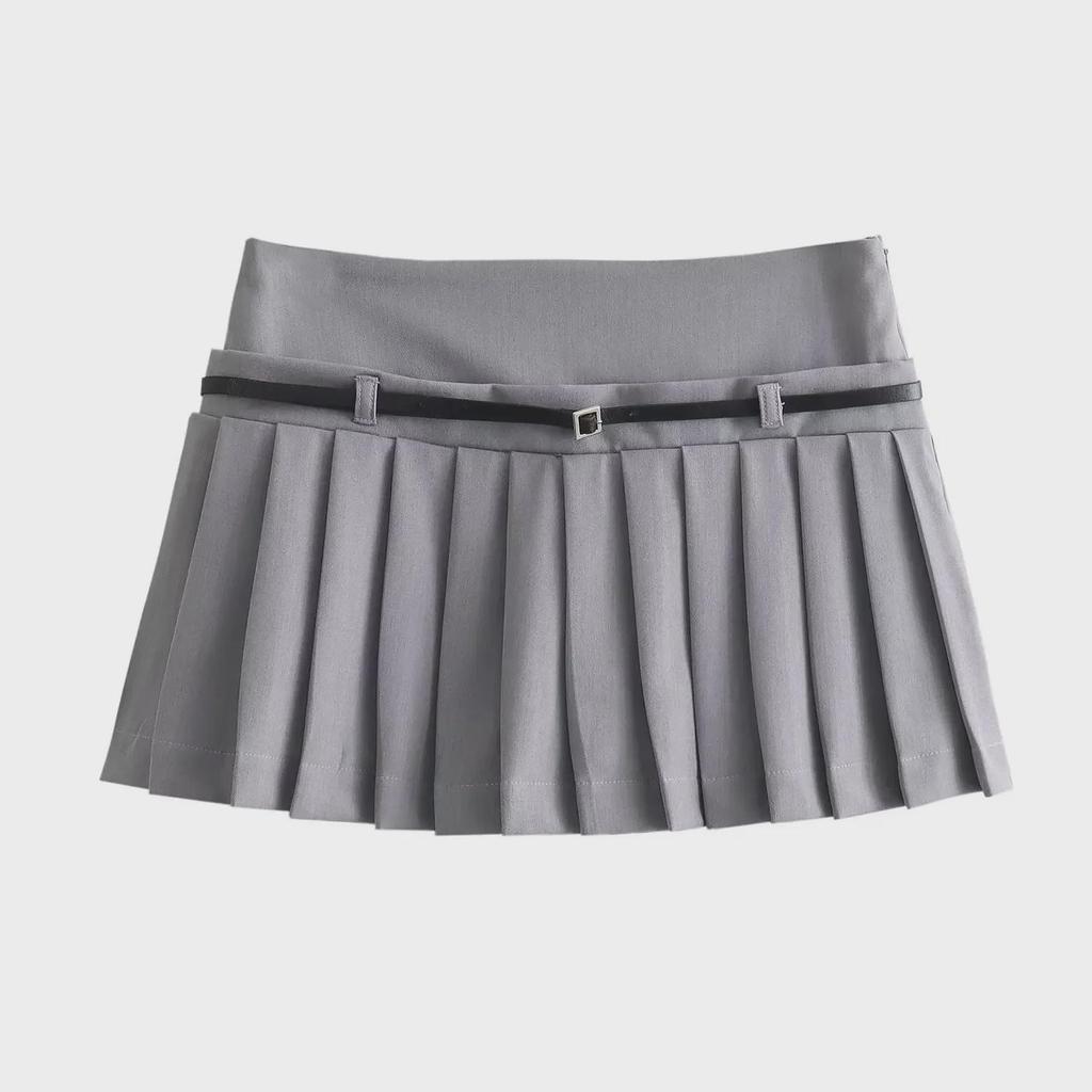Women's Autumn 2024 High Waist Three-Color Pleated Skirt Pants - European and American Fashion Style