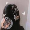 Fashion Butterfly Tassel Hair Clip Hairpins for Women Girl Vintage Metal Silver High End Jewelry Styling Accessories Headwear