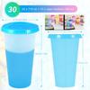 30pcs Magic Color Changing Cups with Lid and Straw