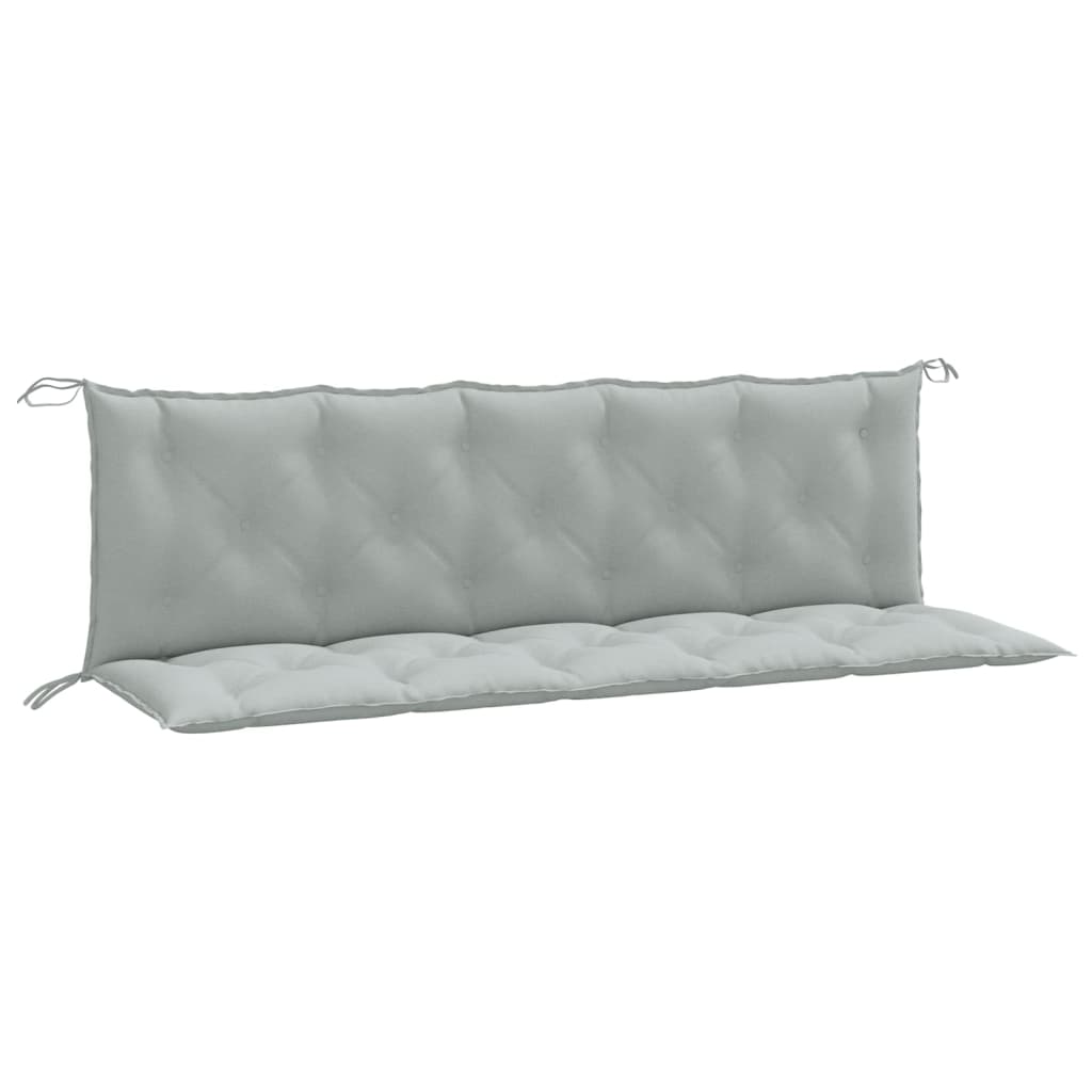 Garden Bench Cushions 2 Pcs Light Grey Melange 180 X 50 X 7 Cm Fabric