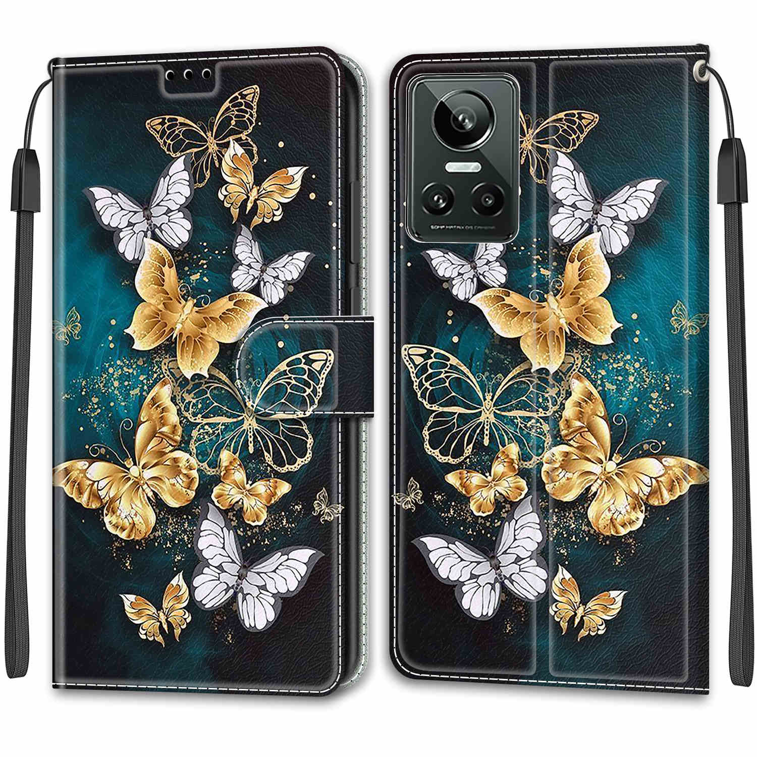 

Роскошный окрашенный кожаный чехол для Oppo A74 F19 A53 A54 A55 A53S A32 A92 A72 A57 защитный чехол-книжка для Oppo Find X5 Pro/Realme GT NEO3 Oppo A1X 5G