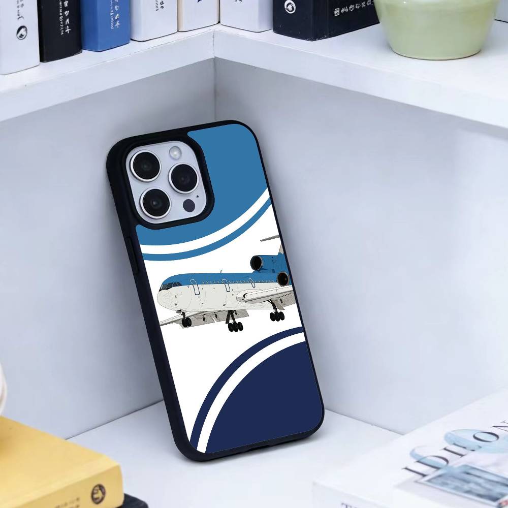 Airplane Pattern Phone Case For iPhone17,16,15,14,13 Plus,Pro Max Magnetic For Magsafe Wireless Charging