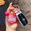 Cute Flower Pattern Acrylic Keychain Set