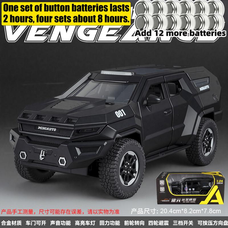 1:24 Rezvani Motors Vengeance Amerikanischer Premium Gepanzertes Geländewagen SUV Legierung Metall Druckguss Modellauto Simulation Miniatur Urlaub