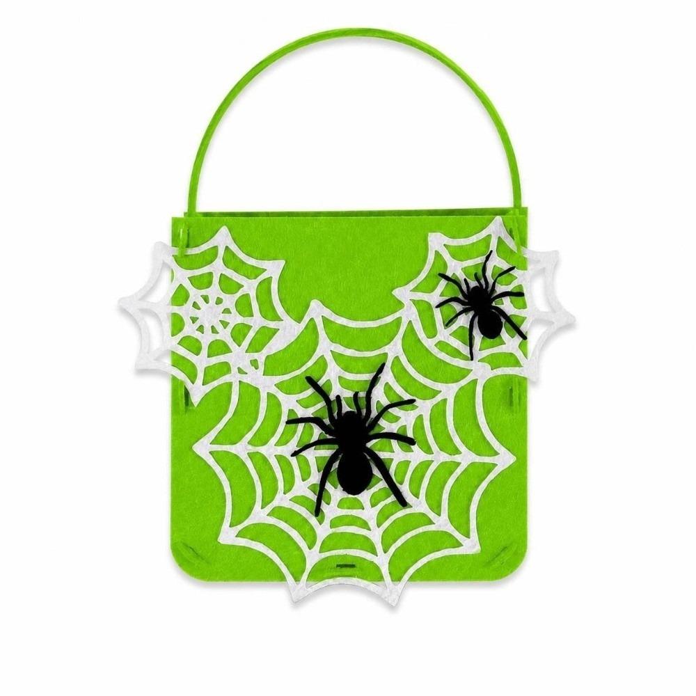 Spooky Design Pumpkin Ghost Bag Reusable Felt Candy Carrier  Costume Party