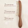 1 Pcs Sandalwood Massage Comb With Wide Teeth Unblocks The Meridians Of The Head The Brass Meridian Scalp And Hair Therapy Comb