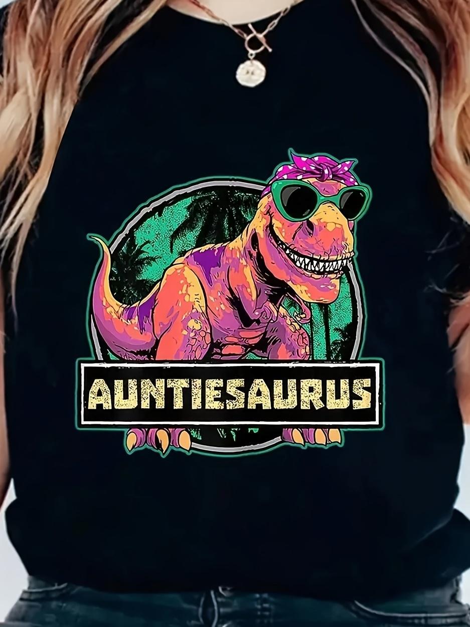 Cool Auntiesaurus Dinosaur Sunglasses Bandana T-shirt XXL