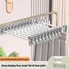 Non-Slip Traceless Pants Rack with Skirt Clips - Stainless Steel & Plastic-Coated for Household Storage