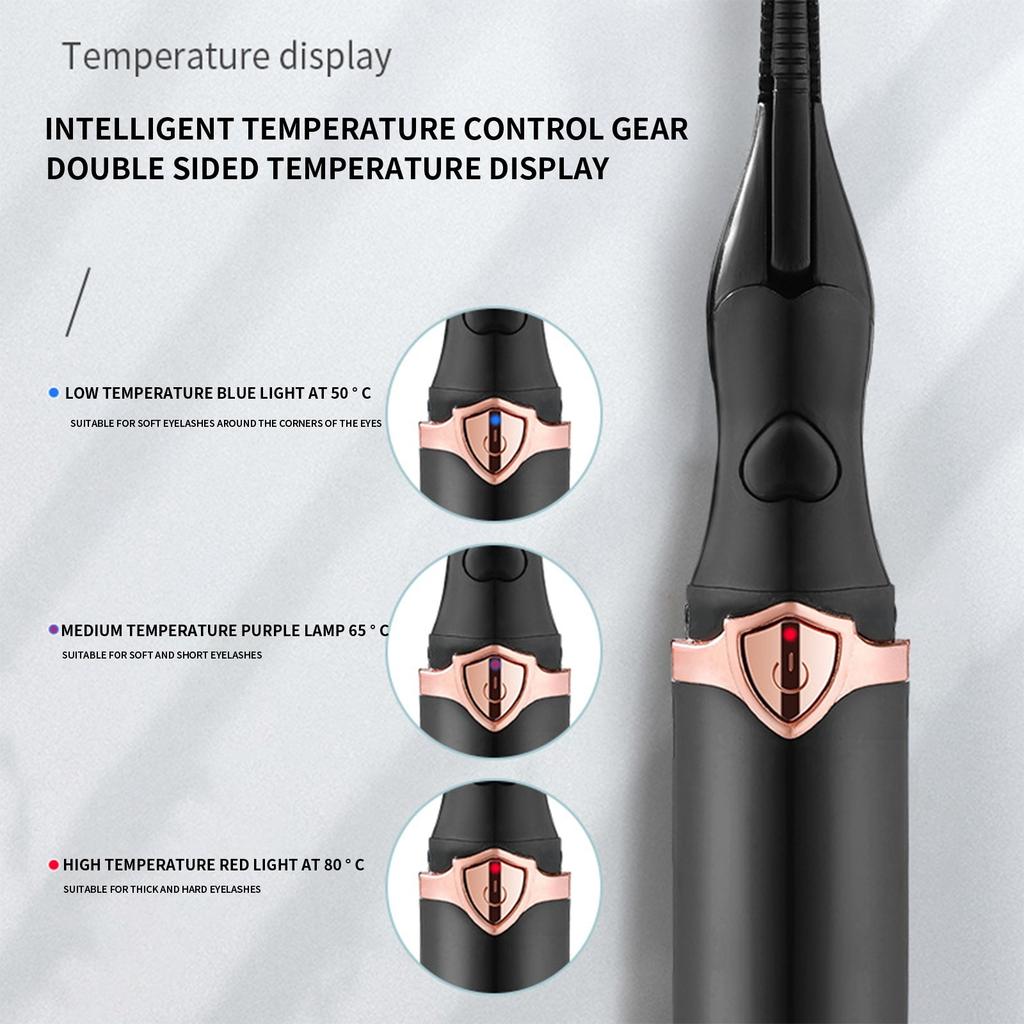 Heated Eyelash Curler, Electric Eyelash Curler, USB Portable Electric Eyelash Curler, Eyelash Comb Tool, Beauty And Makeup Tool
