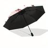 1pc Butterfly Flower Hello Kitty Cartoon Umbrella, Portable 3-Fold Compact Umbrella, Suitable for Camping, Hiking and Travel, Ideal Easter Birthday Gi
