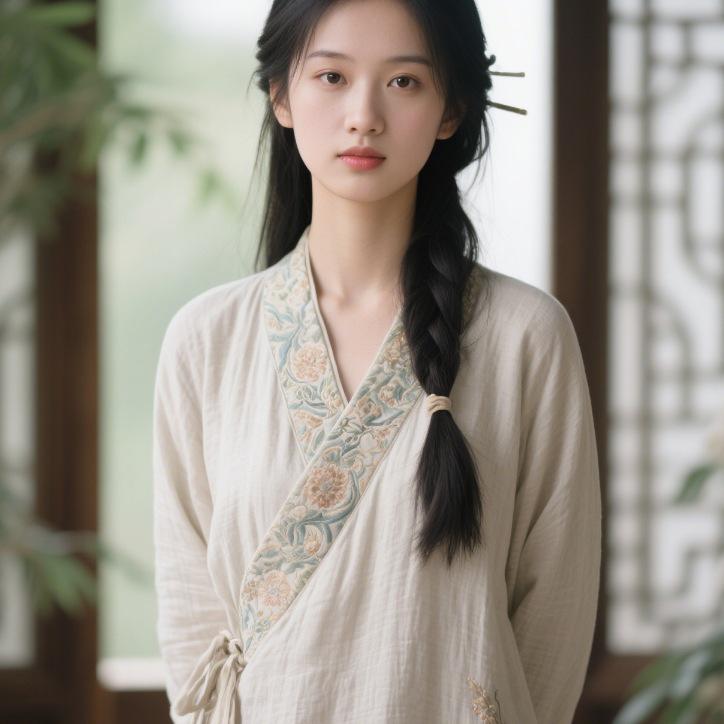 Elegant Summer Korean Style Embroidered Ramie Linen Cardigan 9.99