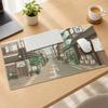 Japanese Old Town Street Mouse Pad Gaming Printon Demand Large Mousepad XXL Playmat Office Soft Natural Rubber Table Mat