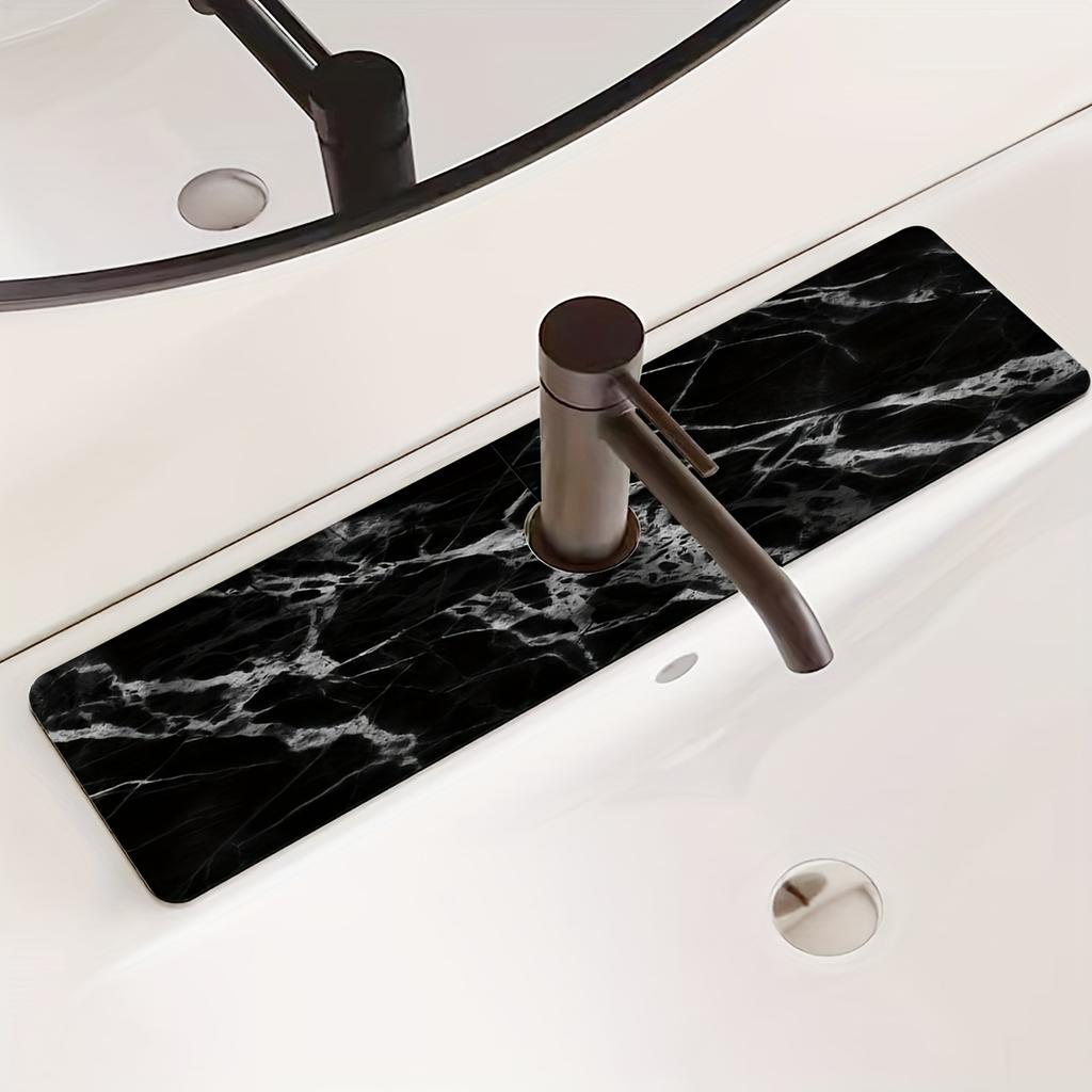 1Pcs Quick-drying Marble Drying Pad, Very Suitable For Home Decoration And Bathroom, Faucet Absorbent Pad, Bathroom Faucet Splash Pad