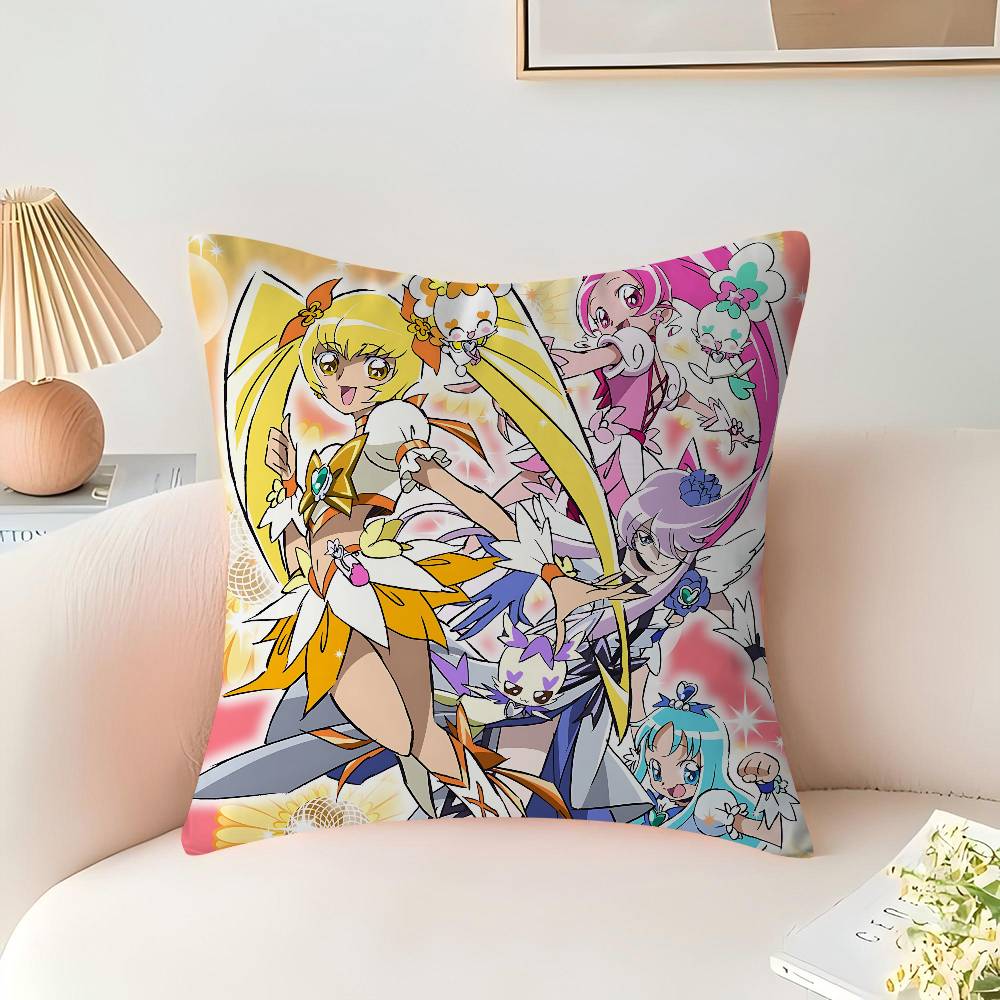 Anime  Smile PreCure Cushion Cover Car Throw Pillow Case For Sofa Car Christmas Gift 40x40cm 45x45cm