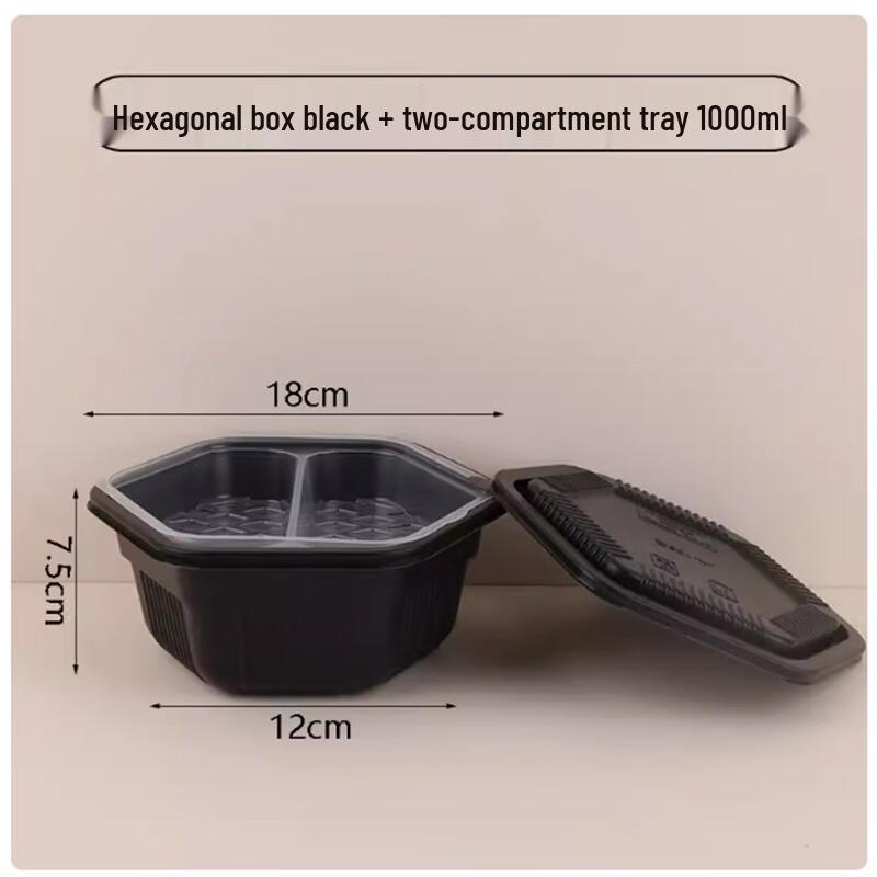 Sanbila Disposable Double-Layer Hexagonal Meal Box