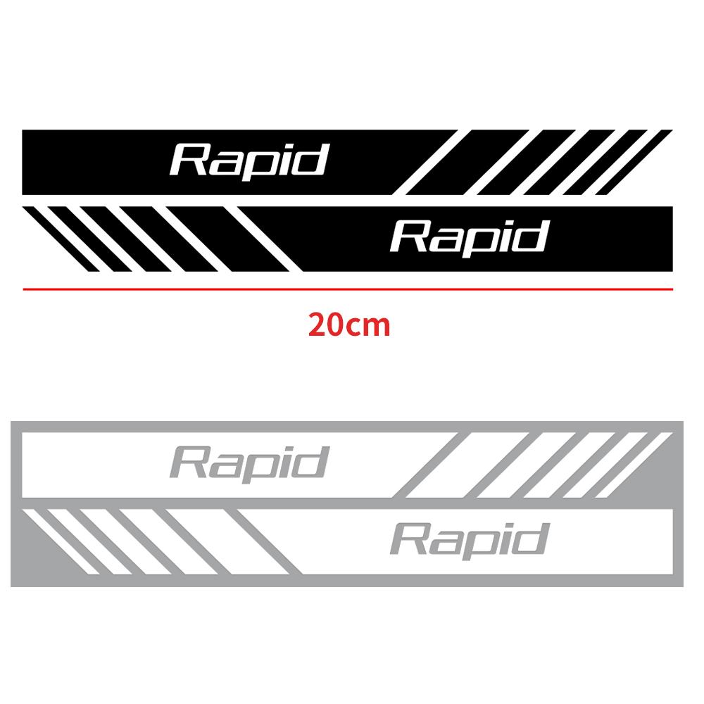 2PCS Car Body Side Rear View Mirror Stripes Badges Sticker Decals For Skoda Rapid Fabia 1 2 Octavia 2 A5 A4 Roomster Yeti Superb